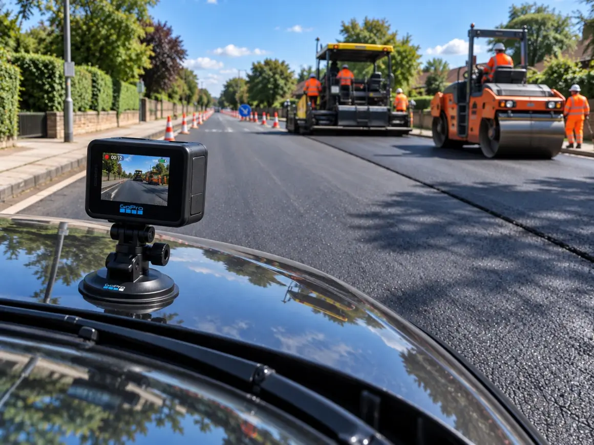Asphalt Resurfacing GPS Mapping with GoPro