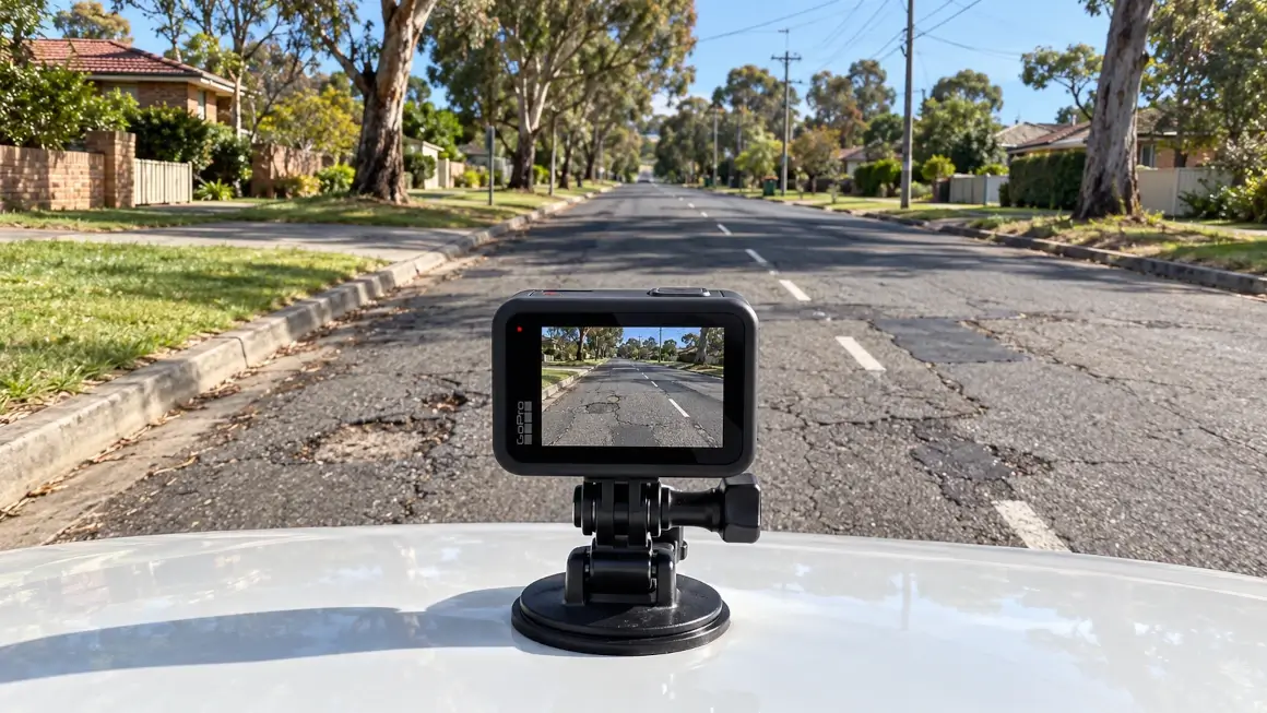 Road Dilapidation Survey GPS Mapping with GoPro in Australia
