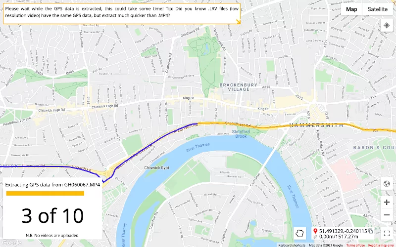 Import video routes directly from GoPro or .gpx