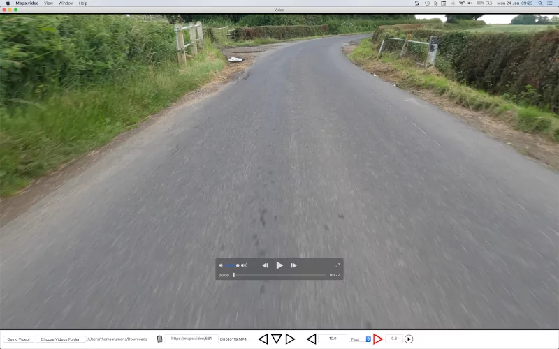 An example road survey video.