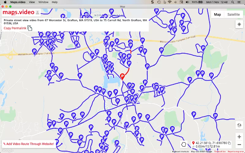 Grafton, Massachusetts Road Survey Map