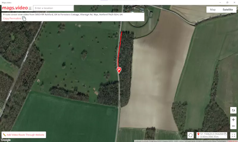 With the Windows 10/11 App have the map in a seperate screen to the video.